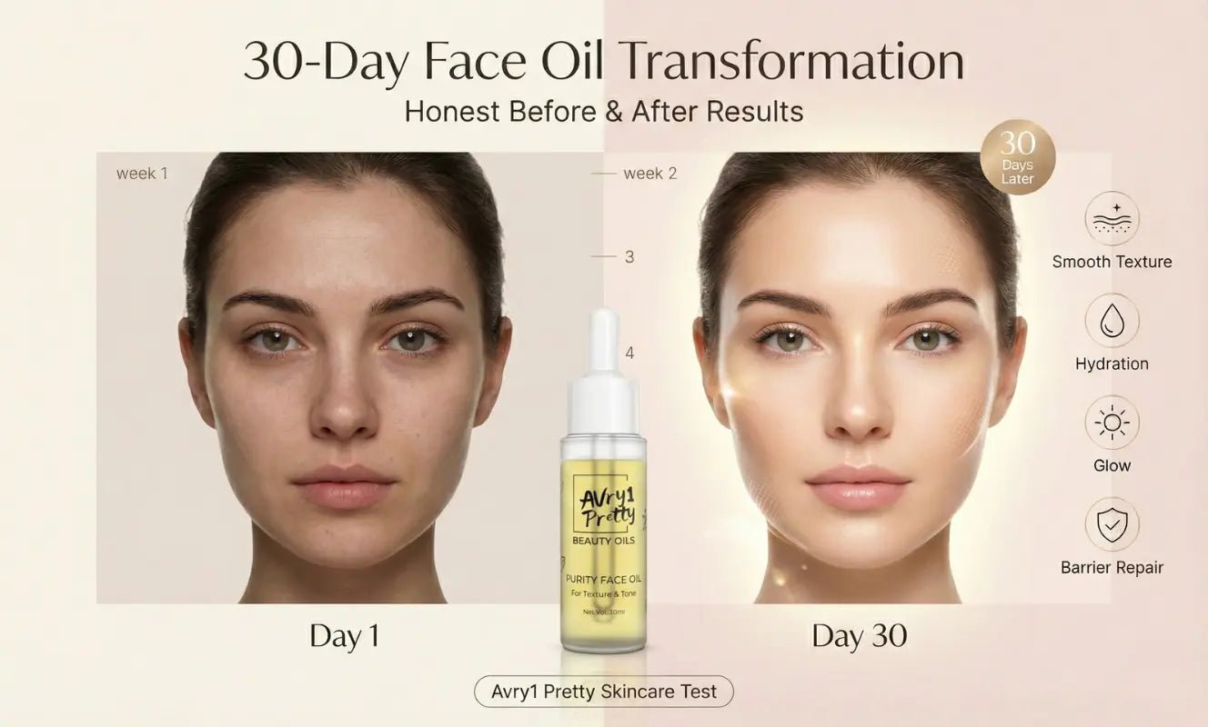 I Tried Avry1 Pretty Face Oil for 30 Days – Honest Before & After Results - Avry1 Pretty Beauty Oils