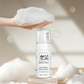 AVry1 Pretty foaming face wash with bubbles on a neutral background
